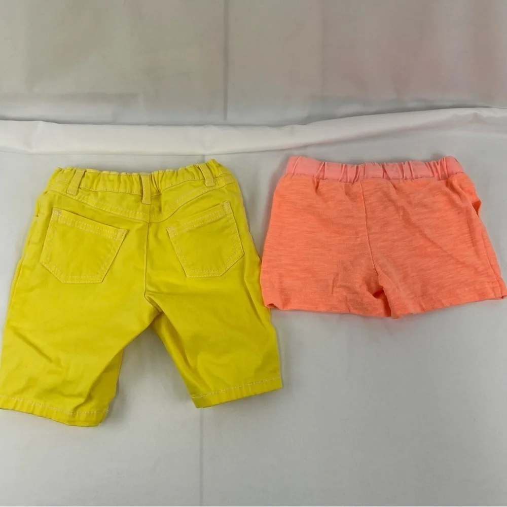 Carter - Girl's Shorts - 2 Pack - 3T - Yellow and Orange